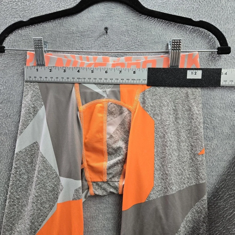 Nike Boy Activewear Pants L Gray Geometric Legging Dri-Fit Logo‎ 16